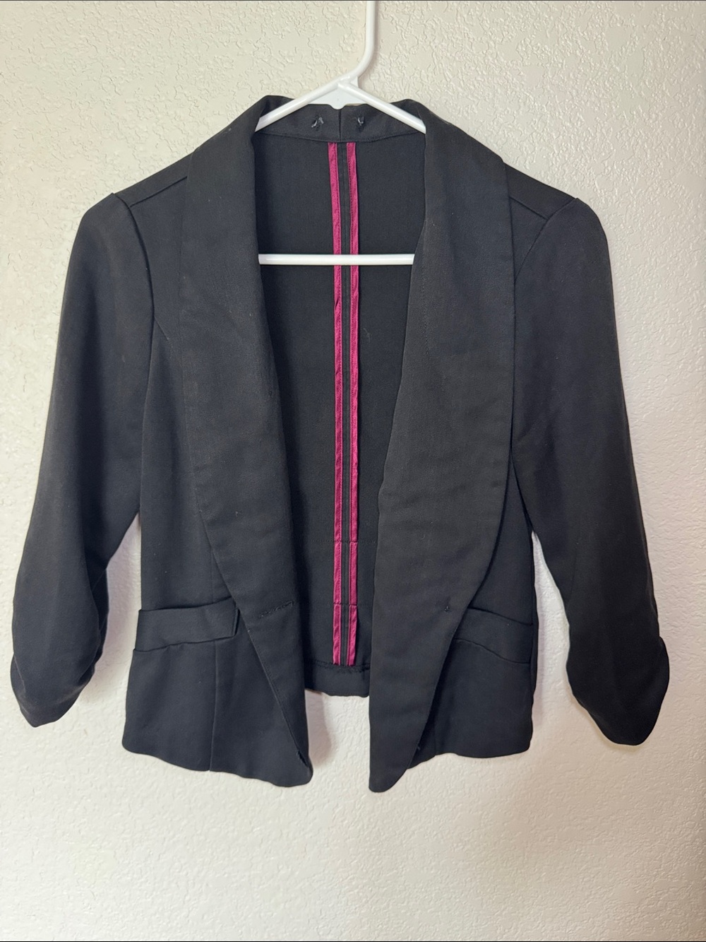 Black Open-Front Women's Blazer Jacket- Size Small
